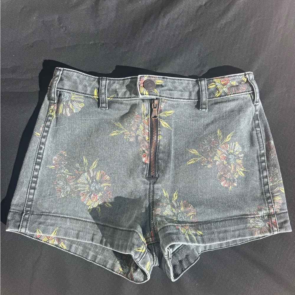 Free People | Floral Print Micro Shorts